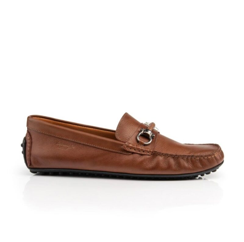 Boxer Loafer Δερμάτινο ανδρικό παπούτσι σε ταμπά χρώμα