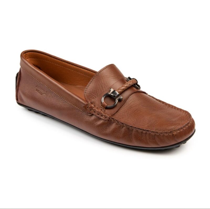 Boxer Loafer Δερμάτινο ανδρικό παπούτσι σε ταμπά χρώμα - Image 2