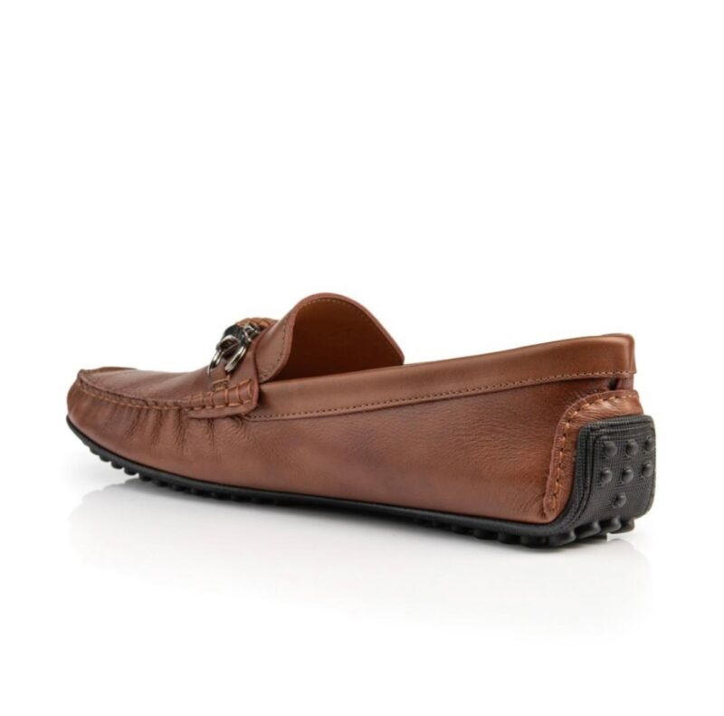 Boxer Loafer Δερμάτινο ανδρικό παπούτσι σε ταμπά χρώμα - Image 3