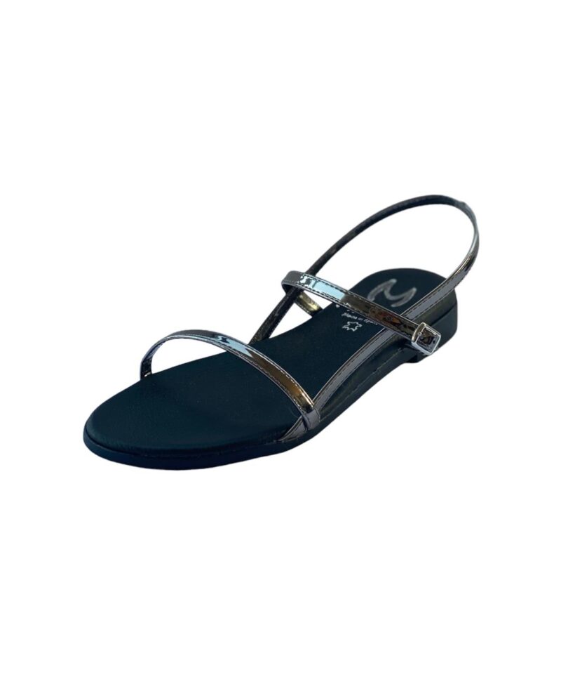 Marila Plomo Sandals Δερμάτινα γυναικεία φλατ πέδιλα - Image 2