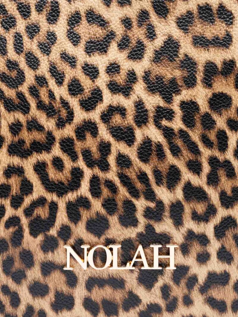 Nolah Brennan Light Brown Leopard γυναικείος φάκελος χειρός - Image 2