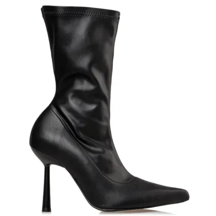 Envie POINTED TOE BOOTIES γυναικεία μπότα σε μαύρο χρώμα