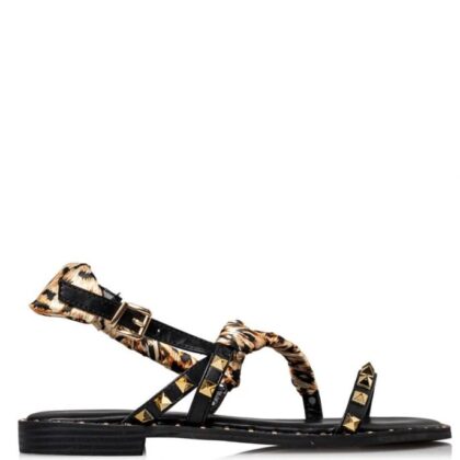 Envie FLAT SANDALS γυναικείο σανδάλι σε μαύρο χρώμα