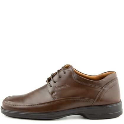 Boxer ανδρικά δερμάτινα παπούτσια σε καφέ χρώμα