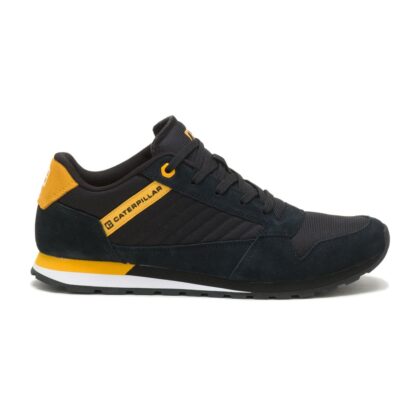 Caterpillar sneakers Ventura ανδρικά δερμάτινα cat σε μαύρο χρώμα