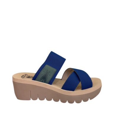 Fly London γυναικεία mules σε μπλε χρώμα