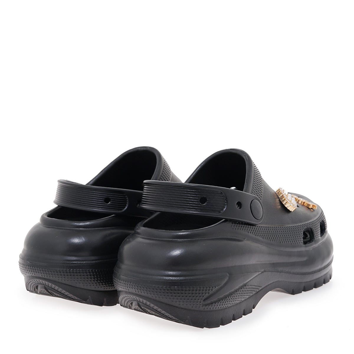 Seven CLOGS γυναικεία σε μαύρο χρώμα με διακοσμητικά - Image 3