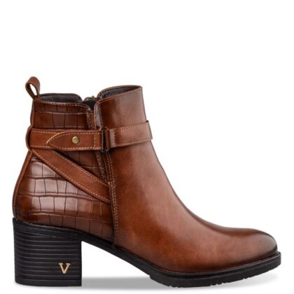 Envie ANKLE BOOTS γυναικείο μποτάκι με χαμηλό τακούνι σε ταμπά χρώμα