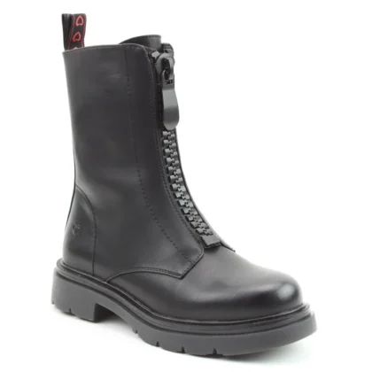 Heavenly feet Bewley γυναικεία μποτάκια με φερμουάρ σε μαύρο χρώμα