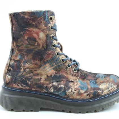 Γυναικείο ανατομικό μποτάκι Heavenly Feet Eva Jungle velour με κορδόνι