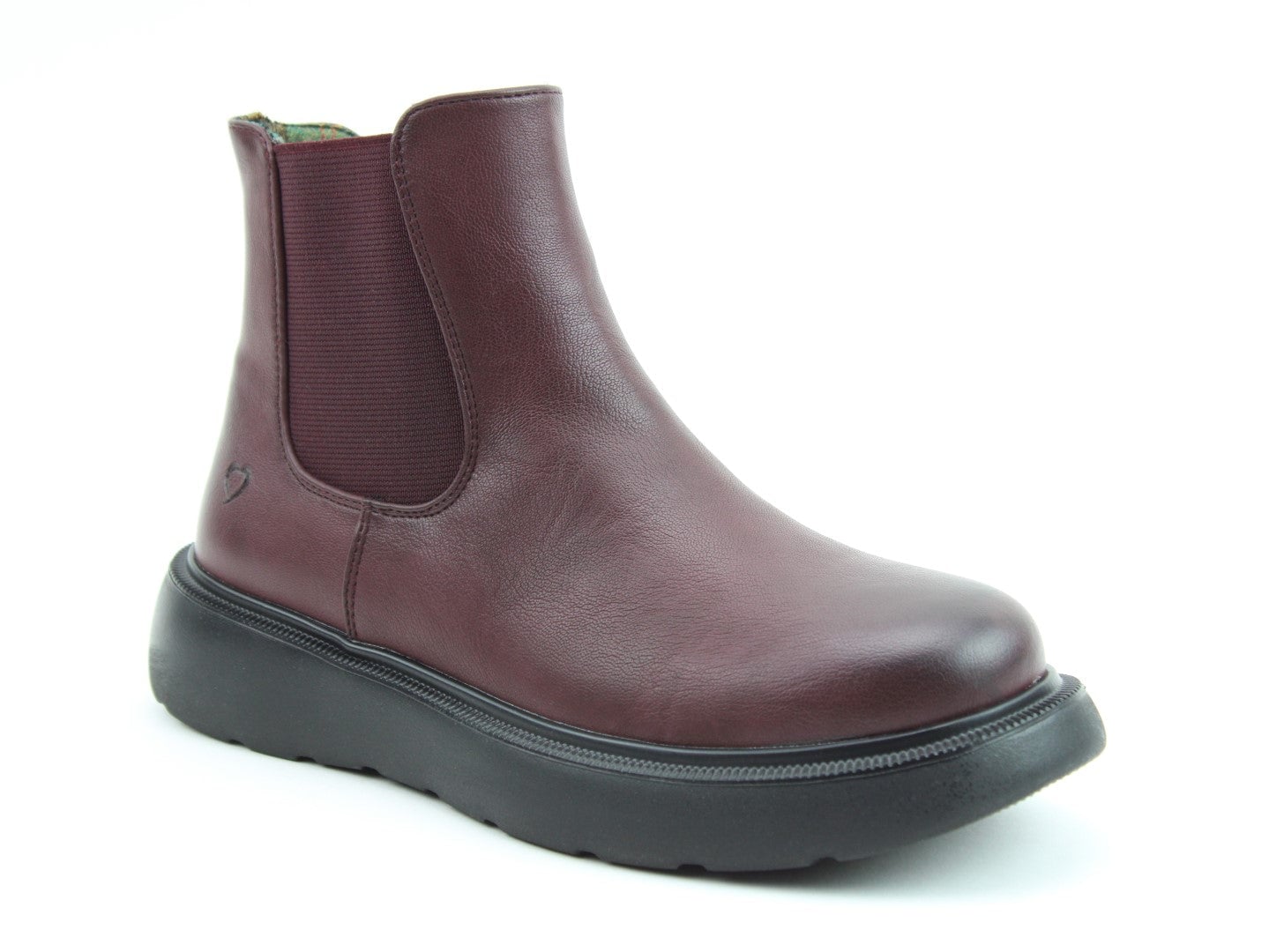 Heavenly Feet Azalea Eco Vegan Γυναικεία Μποτάκια σε Μπορντό χρώμα - Image 4