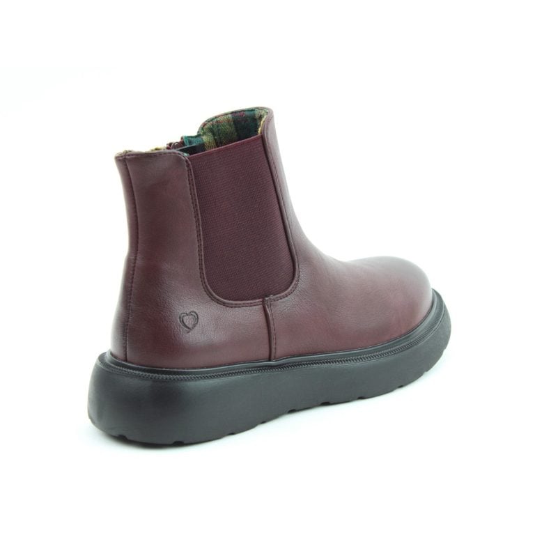 Heavenly Feet Azalea Eco Vegan Γυναικεία Μποτάκια σε Μπορντό χρώμα - Image 2