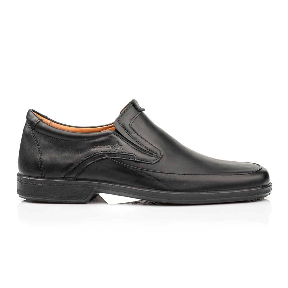 Boxer loafer δερμάτινα ανδρικά μοκασίνια σε μαύρο χρώμα - Image 5