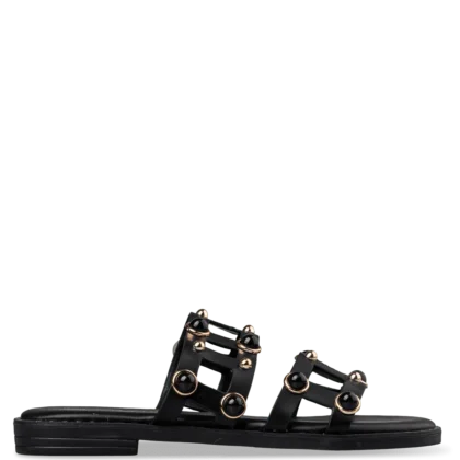 Envie FLAT SANDALS γυναικείο σανδάλι σε μαύρο χρώμα
