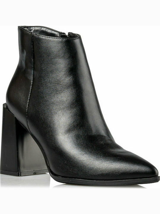 Envie Shoes Γυναικεία Μποτάκια Αστραγάλου με Ψηλό Τακούνι σε μαύρο χρώμα - Image 4