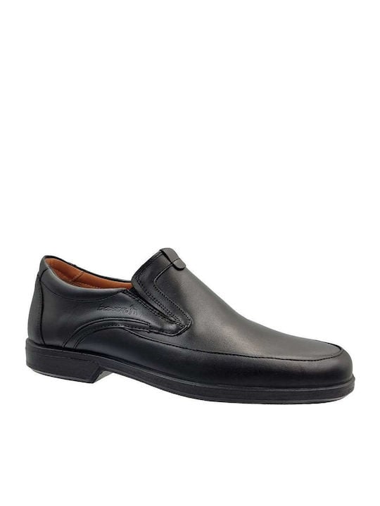 Boxer Loafer Δερμάτινα Ανδρικά Μοκασίνια σε Μαύρο Χρώμα - Image 4