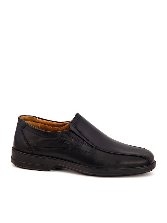 Boxer Loafer Δερμάτινα Ανδρικά Μοκασίνια σε Μαύρο Χρώμα