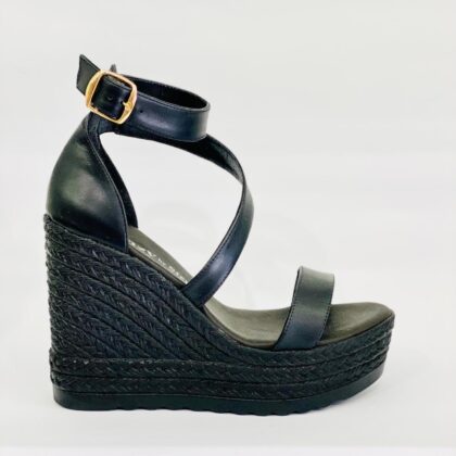 Platform Air Δερμάτινη πλατφόρμα σε μαύρο χρώμα