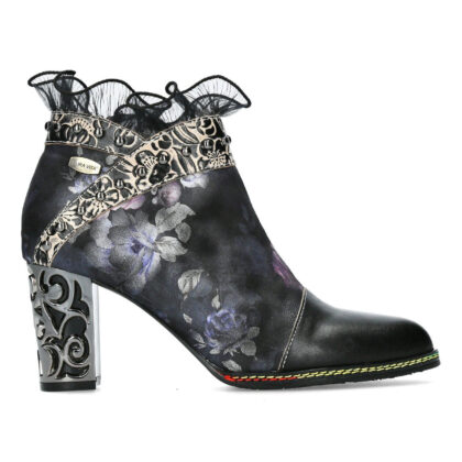 Laura Vita Alina γυναικεία δερμάτινα μποτάκια σε μαύρο χρώμα