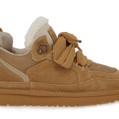 Seven APRES-SKI δερμάτινο γυναικείο sneakers σε ταμπά χρώμα με γούνα