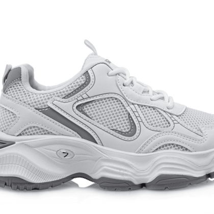Seven sneakers γυναικείο σε χρώμα λευκό & γκρι