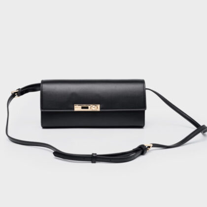 Nolah Gabrielle Black Gold γυναικεία τσάντα ώμου & χιαστί σε μαύρο χρώμα