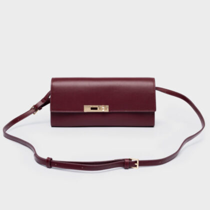 Nolah Gabrielle Burgundy Gold γυναικεία τσάντα ώμου & χιαστί σε μπορντό χρώμα