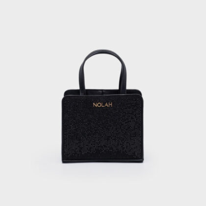 Nolah Lady Black γυναικείο τσαντάκι σε μαύρο χρώμα με strass