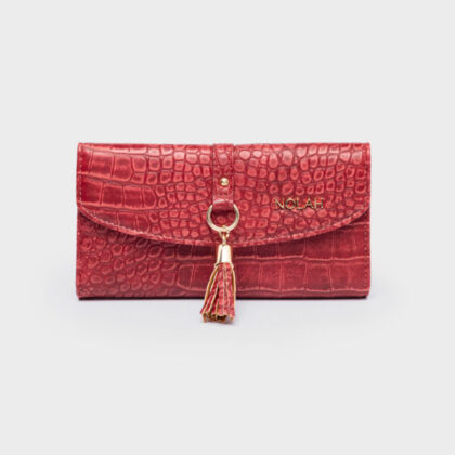 Nolah Crocolove red γυναικείο πορτοφόλι κροκό σε κόκκινο χρώμα