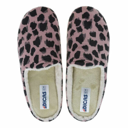Dicas Χειμερινές Γυναικείες Παντόφλες Leopard Pink