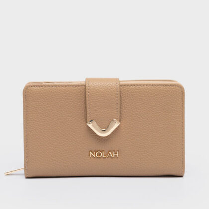 Nolah Ira Μεγάλο Γυναικείο Πορτοφόλι σε Μπεζ χρώμα