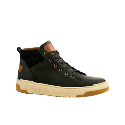 Commanchero αντρικά δερμάτινα μποτάκια σε μαύρο χρώμα