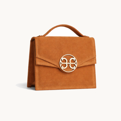 Bonendis Dahlia in Caramello Suede γυναικεία δερμάτινη τσάντα χειρός & ώμου