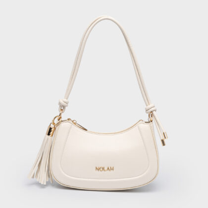 Nolah Melina Ivory γυναικεία τσάντα ώμου & χιαστί σε ιβουάρ χρώμα