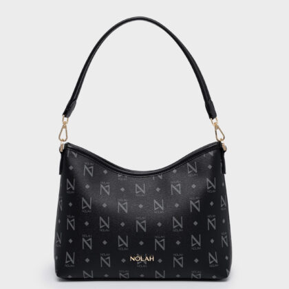 Nolah Bettina Black γυναικεία τσάντα ώμου & χιαστί σε μαύρο χρώμα