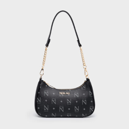 Nolah Mona Black γυναικεία τσάντα ώμου & χιαστί σε μαύρο χρώμα