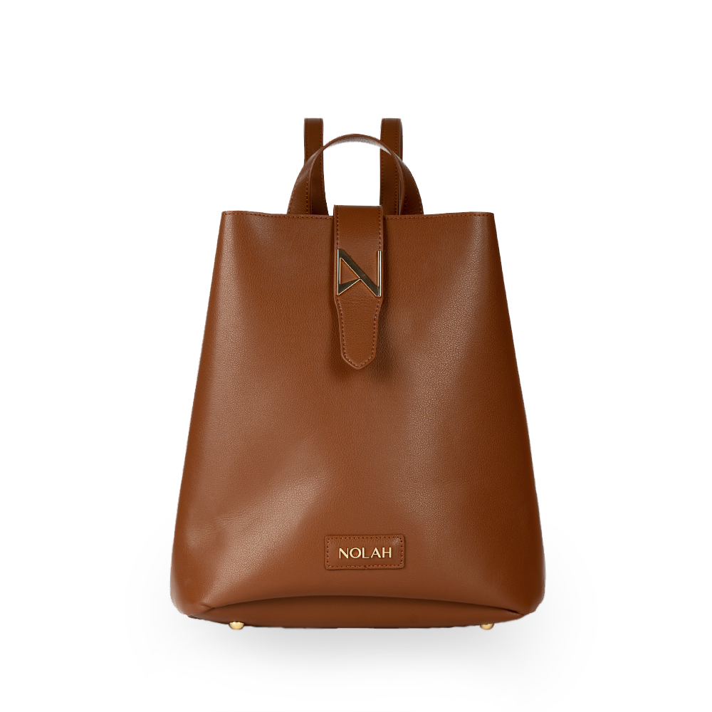 Nolah Lauren Brown γυναικεία τσάντα πλάτης σε καφέ χρώμα