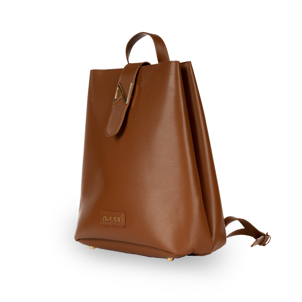 Nolah Lauren Brown γυναικεία τσάντα πλάτης σε καφέ χρώμα - Image 3