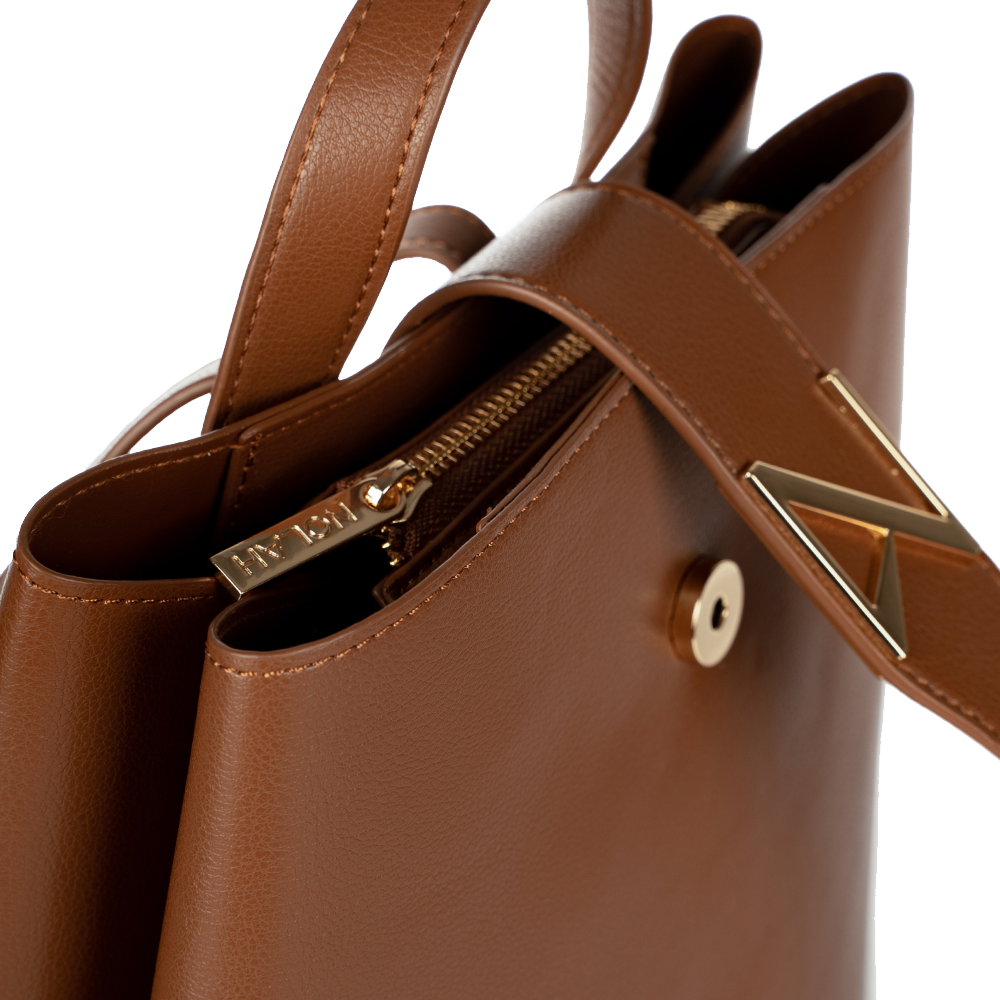 Nolah Lauren Brown γυναικεία τσάντα πλάτης σε καφέ χρώμα - Image 2