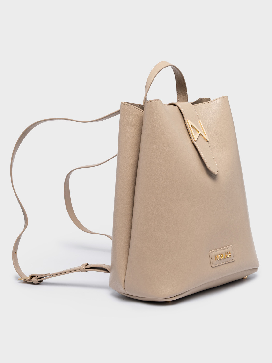 Nolah Lauren Beige γυναικεία τσάντα πλάτης σε μπεζ χρώμα - Image 3