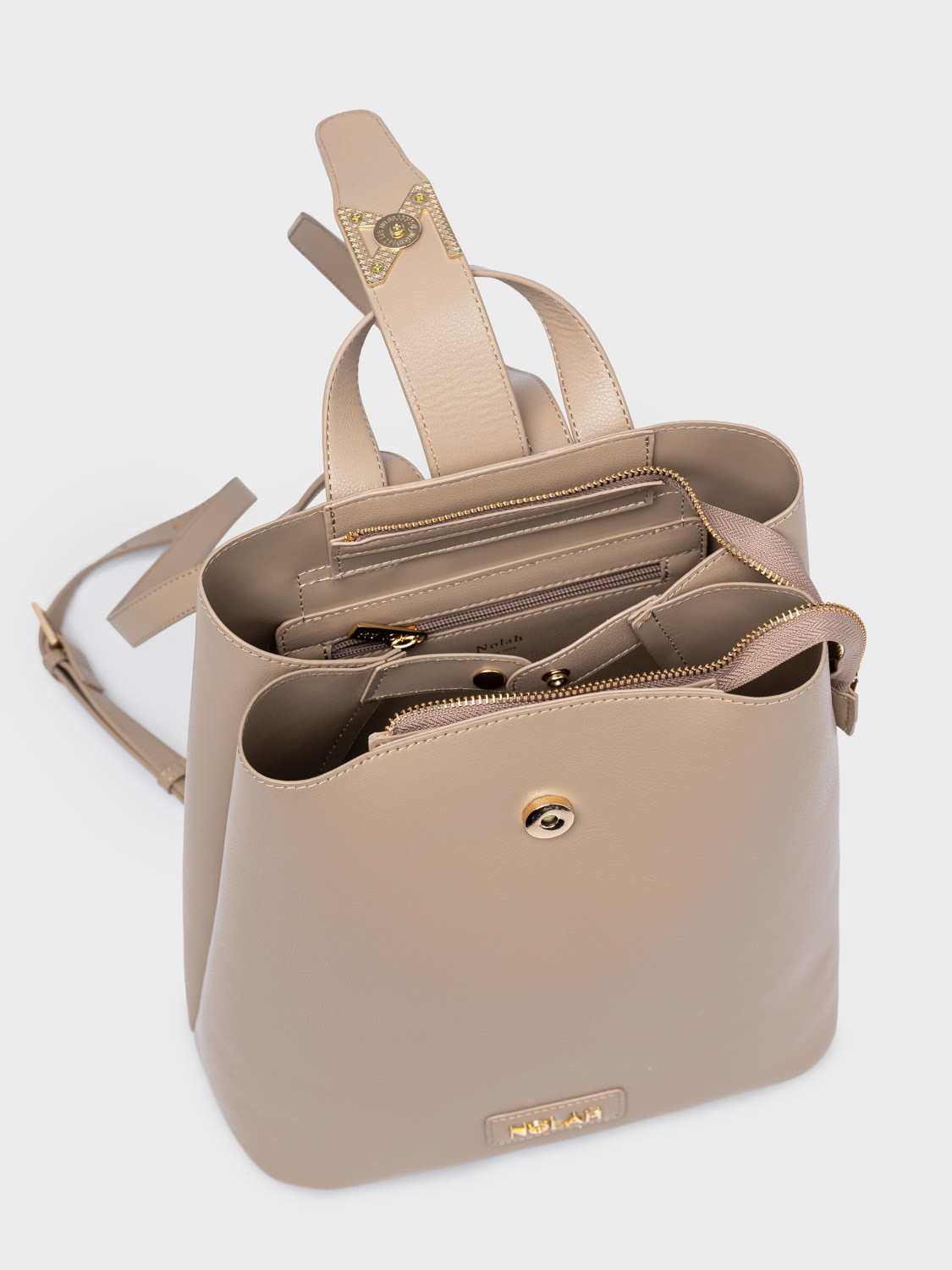 Nolah Lauren Beige γυναικεία τσάντα πλάτης σε μπεζ χρώμα - Image 2