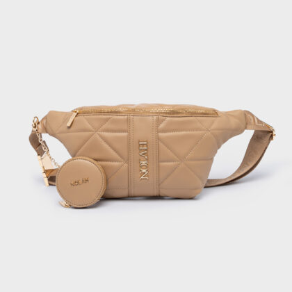 Nolah Harlow Beige Belt bag γυναικείο τσαντάκι σε μπεζ χρώμα