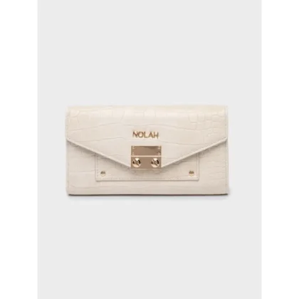 Nolah Ron Wallet Off White γυναικείο πορτοφόλι σε ιβουάρ χρώμα