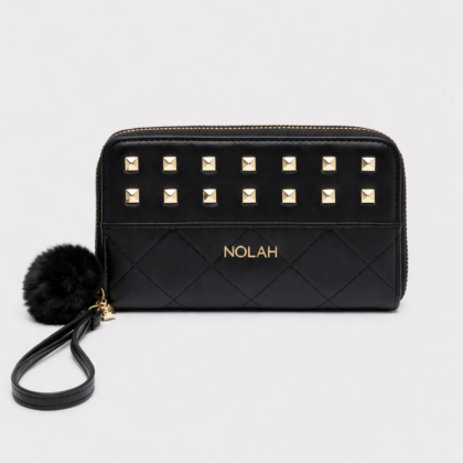 Nolah Treasure Black γυναικείο μεγάλο πορτοφόλι σε μαύρο χρώμα