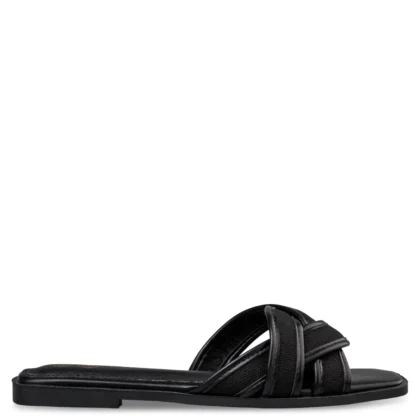 Envie Flat Sandals γυναικείο φλατ σανδάλι σε μαύρο χρώμα