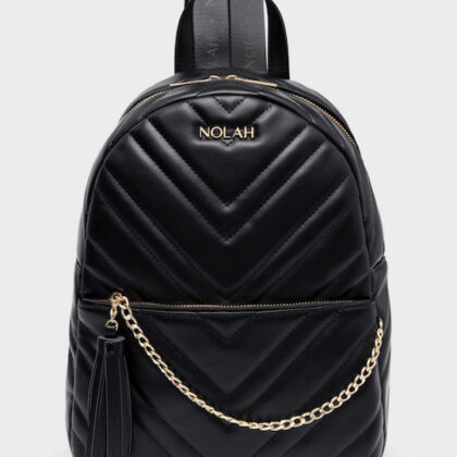 Nolah Pedro Black γυναικεία τσάντα πλάτης σε μαύρο χρώμα