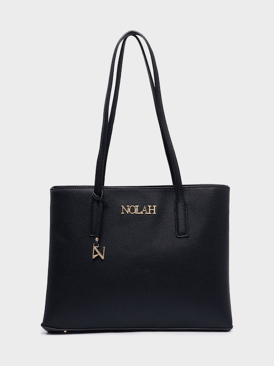 Nolah Valia Black γυναικεία τσάντα ώμου σε μαύρο χρώμα