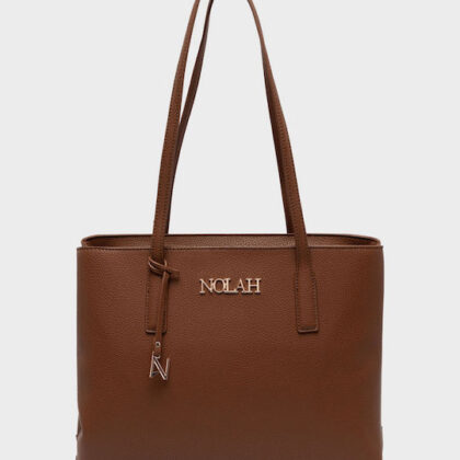 Nolah Valia Brown γυναικεία τσάντα ώμου σε καφέ χρώμα