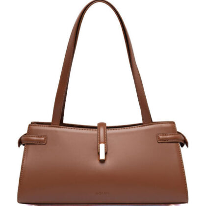 Nolah Etienne Brown γυναικεία τσάντα ώμου & χιαστί σε καφέ χρώμα