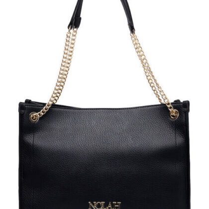 Nolah Matina Black γυναικεία τσάντα ώμου σε μαύρο χρώμα